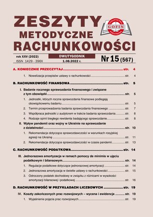 Zeszyty Metodyczne Rachunkowości 15/2022