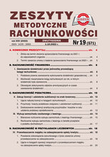 Zeszyty Metodyczne Rachunkowości 19/2022