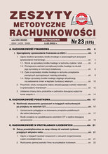 Zeszyty Metodyczne Rachunkowości 23/2022