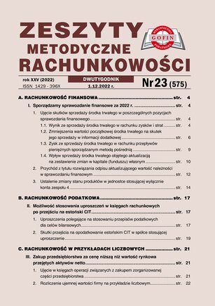 Zeszyty Metodyczne Rachunkowości 23/2022