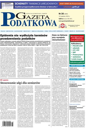 Gazeta Podatkowa 30/2023