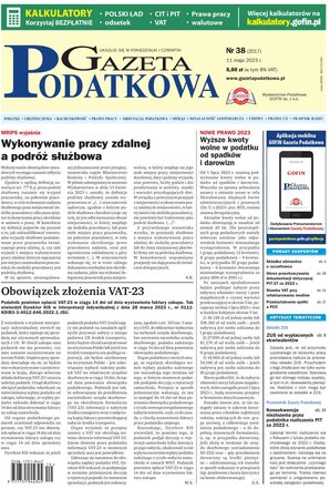 Gazeta Podatkowa 38/2023