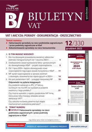 Biuletyn VAT 12/2023