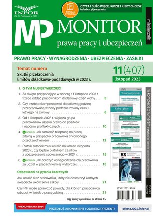 Monitor Prawa Pracy i Ubezpieczeń 11/2023