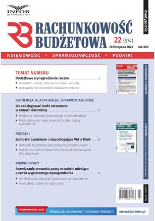 Rachunkowość Budżetowa 22/2023