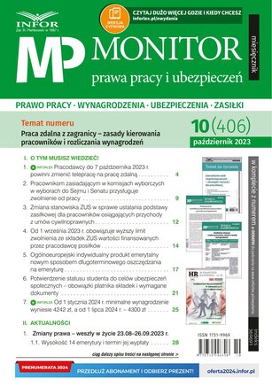 Monitor Prawa Pracy i Ubezpieczeń 10/2023