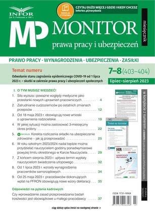 Monitor Prawa Pracy i Ubezpieczeń 7-8/2023