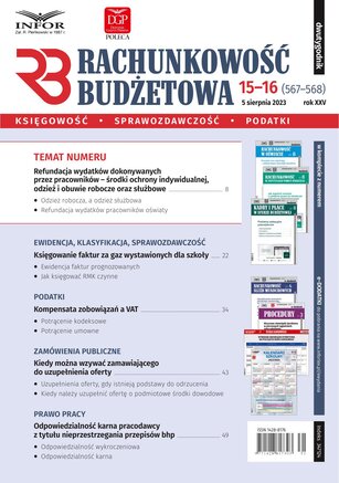 Rachunkowość Budżetowa 15-16/2023