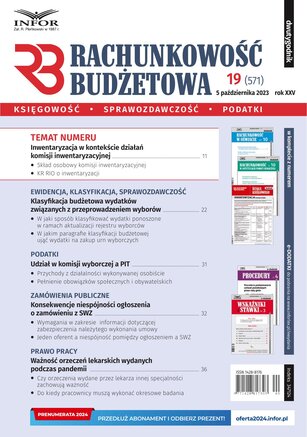 Rachunkowość Budżetowa 19/2023