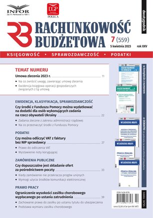 Rachunkowość Budżetowa 7/2023