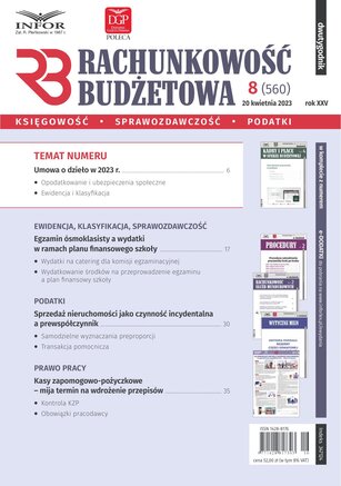 Rachunkowość Budżetowa 8/2023