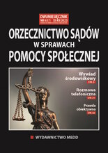 Orzecznictwo sądów w sprawach pomocy społecznej 6/2023