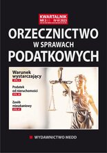 Orzecznictwo w sprawach podatkowych 2/2023