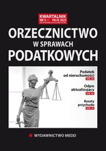 Orzecznictwo w sprawach podatkowych 3/2023