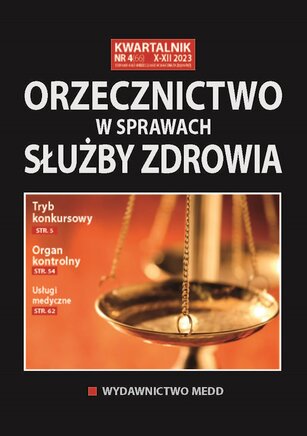 Orzecznictwo w sprawach służby zdrowia 4/2023