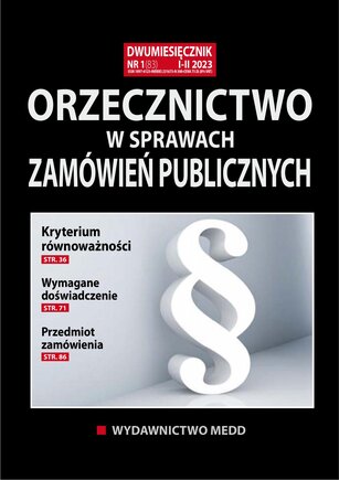 Orzecznictwo w sprawach zamówień publicznych 1/2023