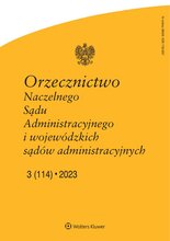 Orzecznictwo Naczelnego Sądu Administracyjnego i WSA 3/2023