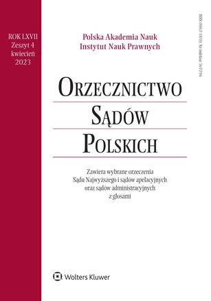 Orzecznictwo Sądów Polskich 4/2023