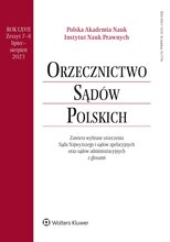 Orzecznictwo Sądów Polskich 7-8/2023