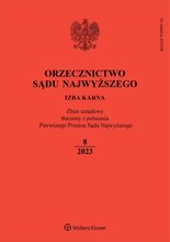 Orzecznictwo Sądu Najwyższego - Izba Karna 8/2023