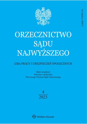 Orzecznictwo Sądu Najwyższego. Izba Pracy 4/2023