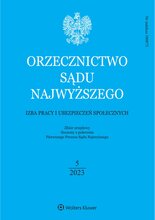 Orzecznictwo Sądu Najwyższego. Izba Pracy 5/2023