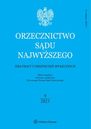 Orzecznictwo Sądu Najwyższego. Izba Pracy 9/2023