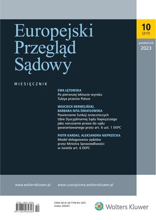 Europejski Przegląd Sądowy 10/2023