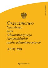 Orzecznictwo Naczelnego Sądu Administracyjnego i WSA 6/2023
