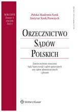 Orzecznictwo Sądów Polskich 1/2023