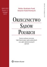 Orzecznictwo Sądów Polskich 11/2023