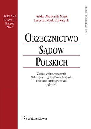 Orzecznictwo Sądów Polskich 11/2023