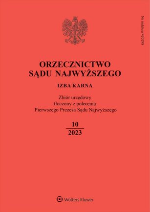 Orzecznictwo Sądu Najwyższego - Izba Karna 10/2023
