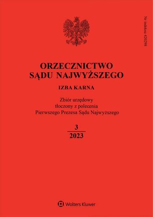 Orzecznictwo Sądu Najwyższego - Izba Karna 3/2023