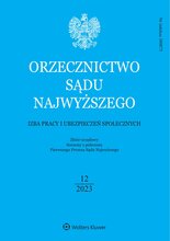 Orzecznictwo Sądu Najwyższego. Izba Pracy 12/2023