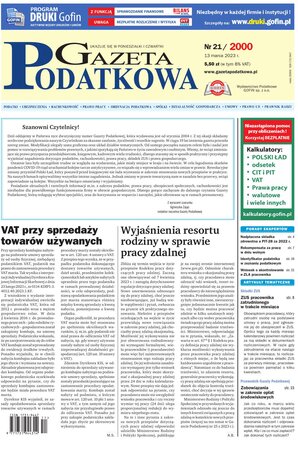 Gazeta Podatkowa 21/2023