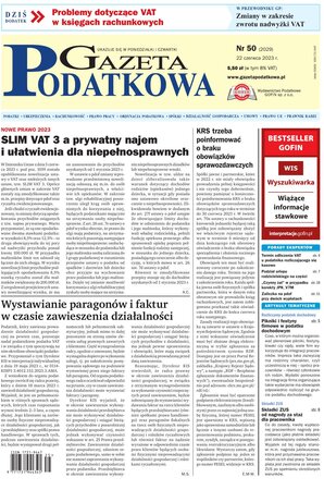 Gazeta Podatkowa 50/2023