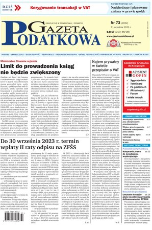 Gazeta Podatkowa 73/2023