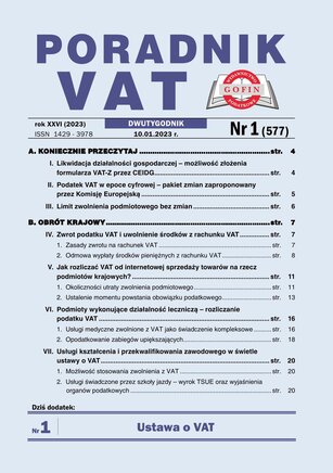 Poradnik VAT 1/2023