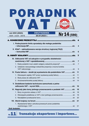 Poradnik VAT 14/2023