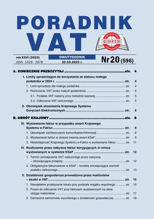 Poradnik VAT 20/2023