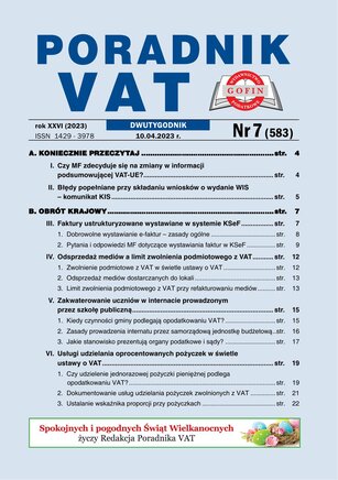 Poradnik VAT 7/2023