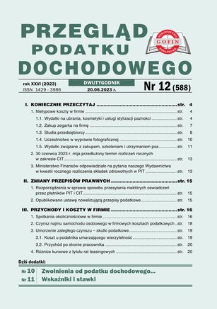 Przegląd Podatku Dochodowego 12/2023
