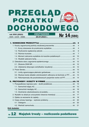 Przegląd Podatku Dochodowego 14/2023