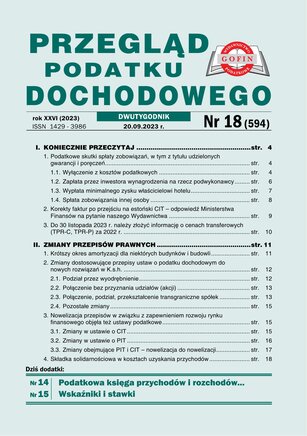 Przegląd Podatku Dochodowego 18/2023