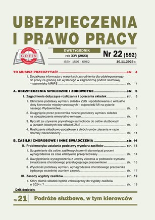Ubezpieczenia i Prawo Pracy 22/2023