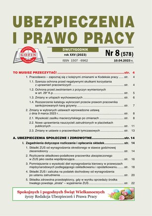 Ubezpieczenia i Prawo Pracy 8/2023