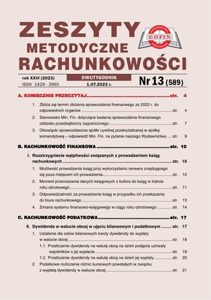 Zeszyty Metodyczne Rachunkowości 13/2023