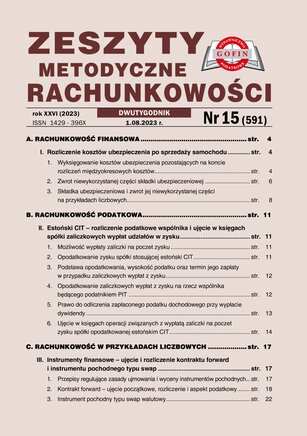 Zeszyty Metodyczne Rachunkowości 15/2023