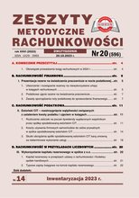 Zeszyty Metodyczne Rachunkowości 20/2023